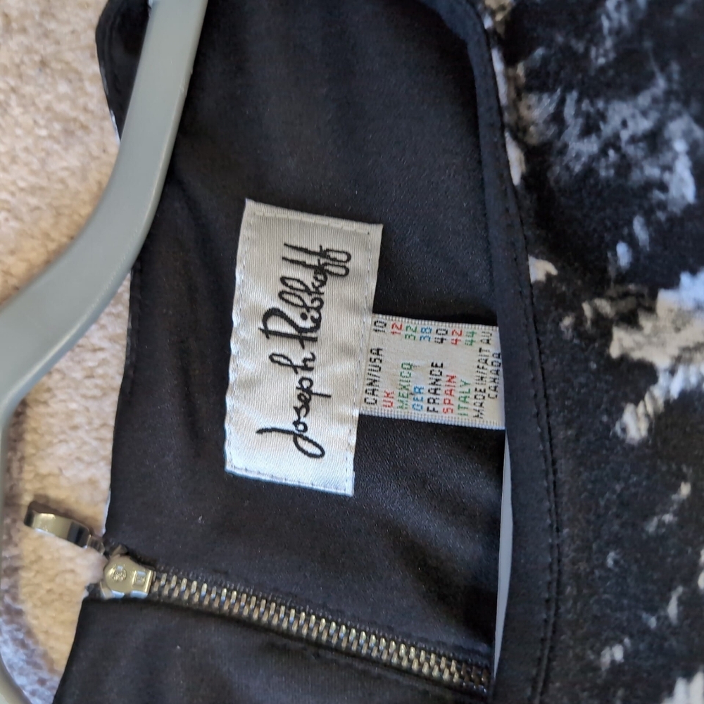 Joseph Ribkoff Dark Academia Abstract Houndstooth Whimsigoth Stretch Dress 10 - Picture 3 of 6